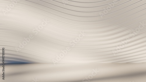 White stripe pattern futuristic background. 3d render illustration