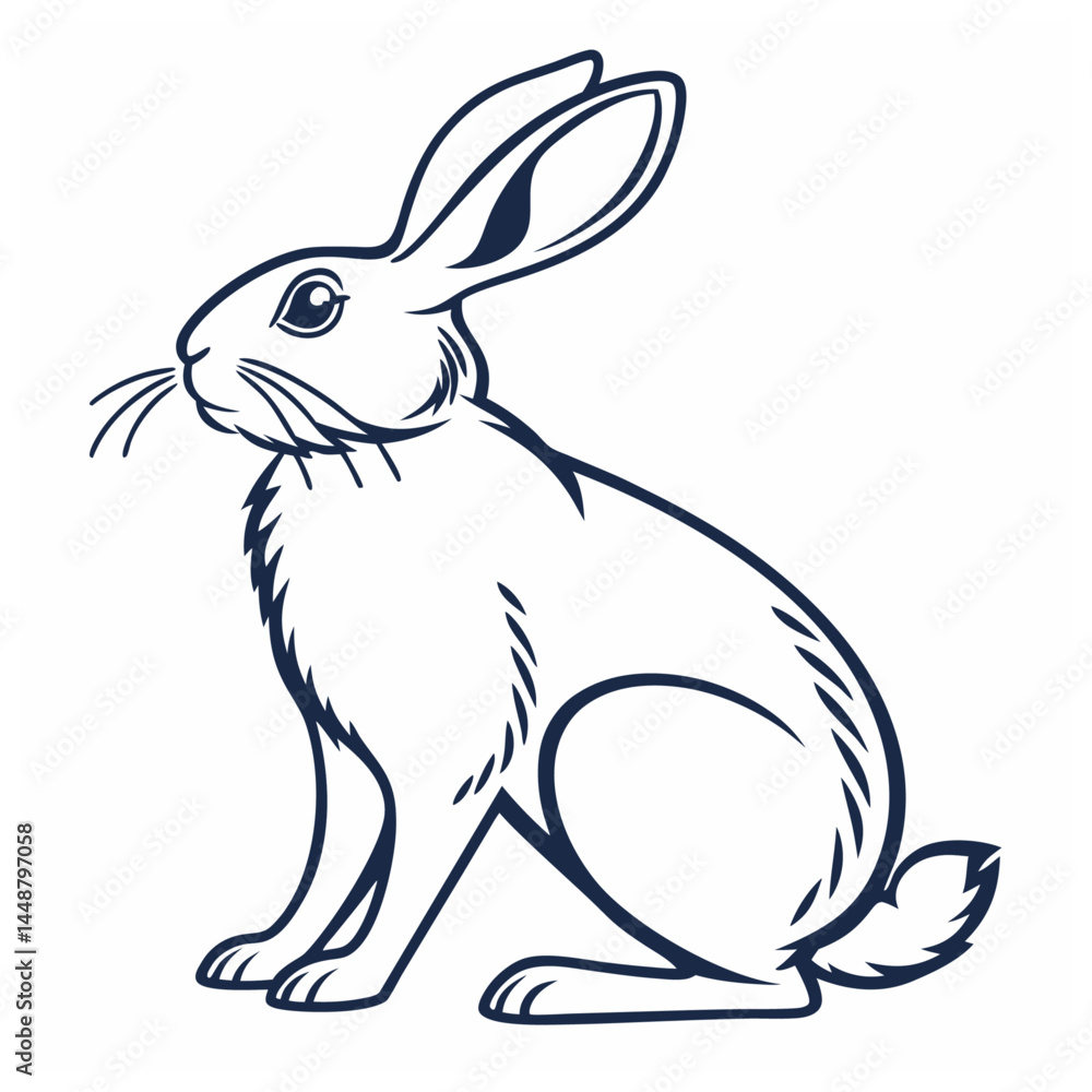 Obraz premium Rabbit silhouette bundle vector design