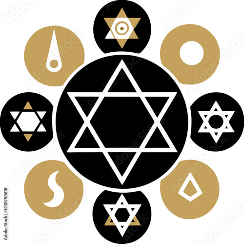 Star Sigil: Occult Symbol with Geometric Shapes