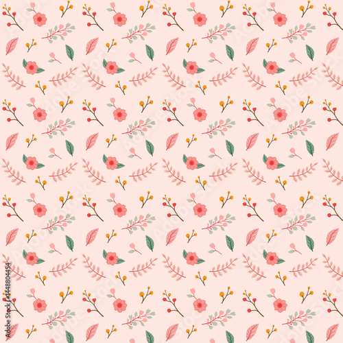 seamless floral pattern. seamless pattern with pink flowers