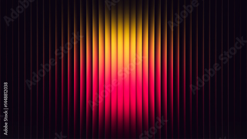 Summer sunset glow with vibrant gradient light with fractal glass effect and illuminated with warm blending glowing tones. Vibrant sunset glowing through geometric structural glass. Vector background
