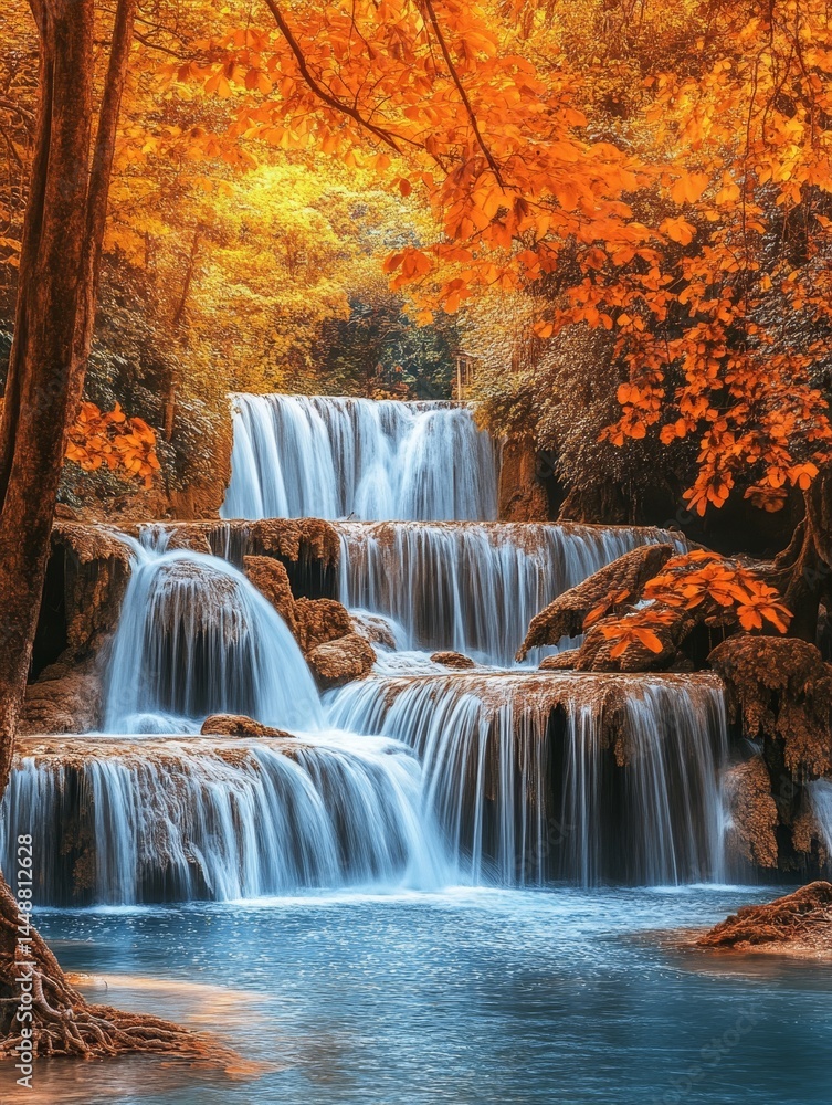 Fototapeta premium Autumn Waterfall