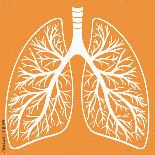 Pulmonary Pathways: An elegant depiction of the human lung system, highlighting the intricate bronchioles and alveoli, symbolizing the very essence of breath and vitality.