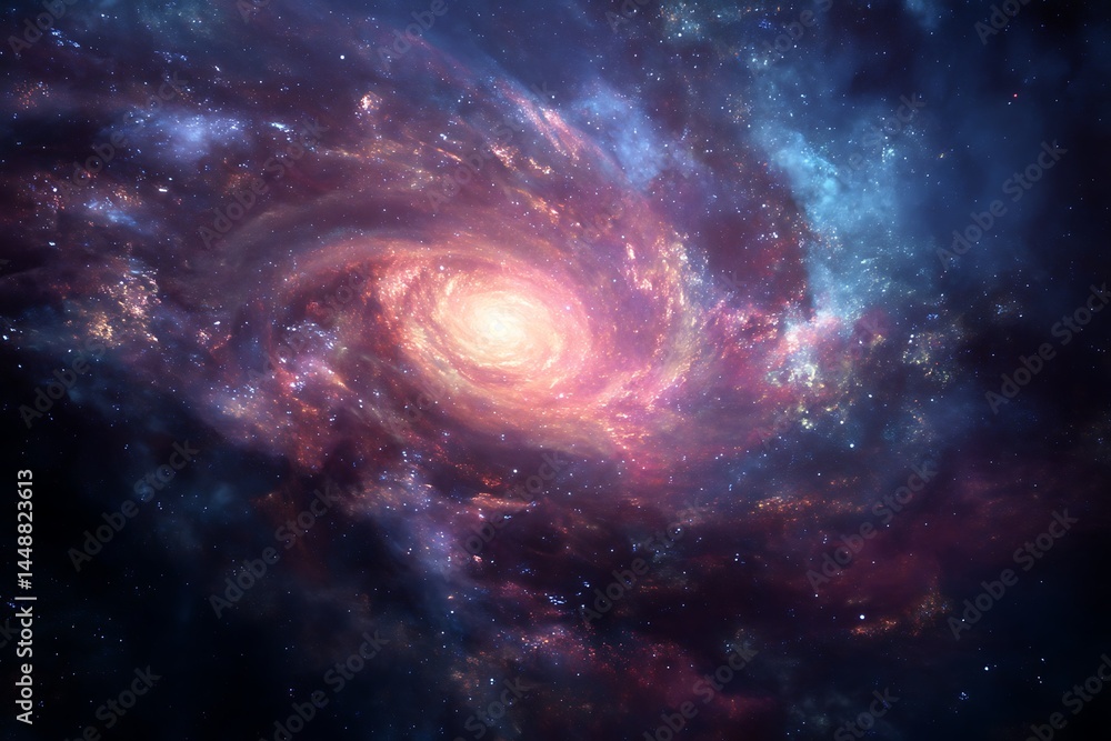 Fototapeta premium Abstract Spiral Galaxy Space Design Elements 