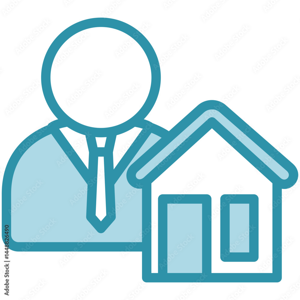 Broker Agent mini illustration dual tone color icon, use for trade wars, economy, business, finance, economic competition, UI, UX kit, app and web development, digital or print. Broker Agent mini illustration dual tone color icon, use for trade wars, economy, business, finance, economic competition, UI, UX kit, app and web development, digital or print.