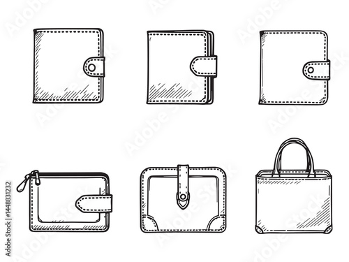 Minimalist Leather Wallet Illustration
