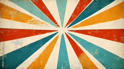 Retro Sunburst Vintage Background Design Rays Texture