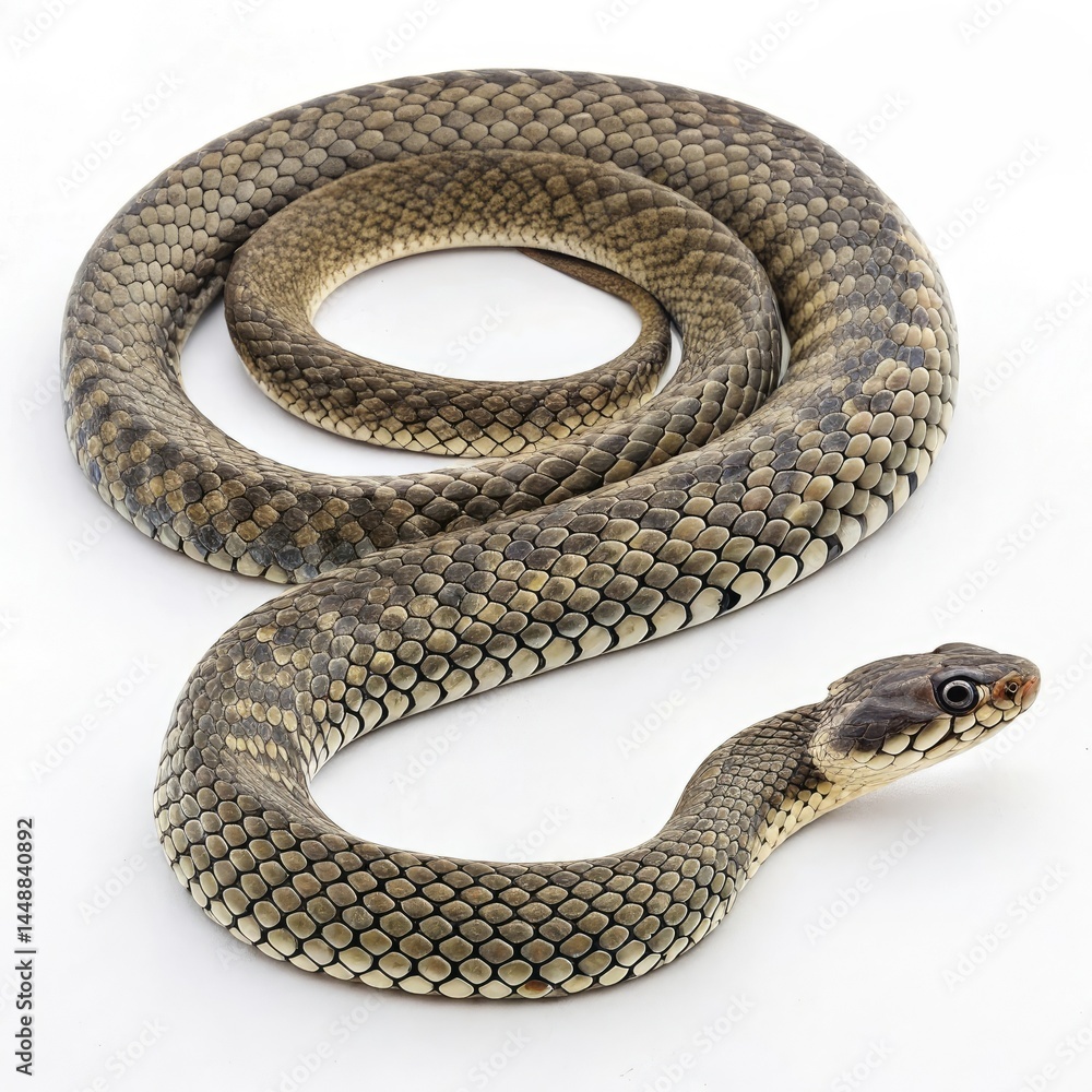 Fototapeta premium snake on a white background