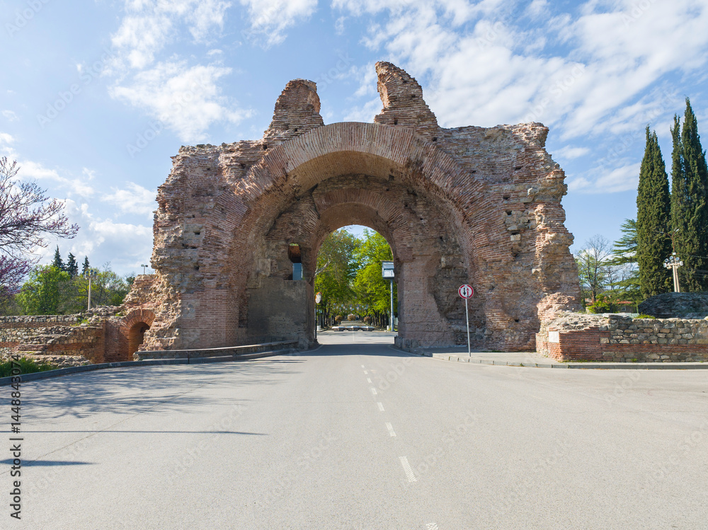 Roman fortifications in town of Hisarya, Bulgaria