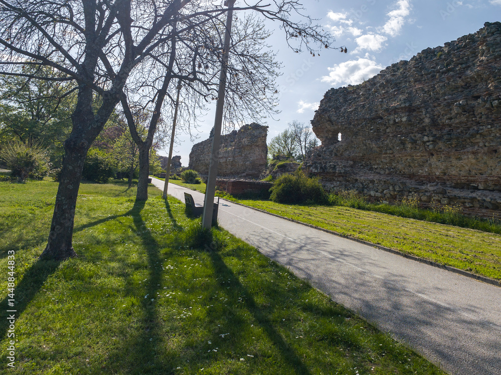 Roman fortifications in town of Hisarya, Bulgaria