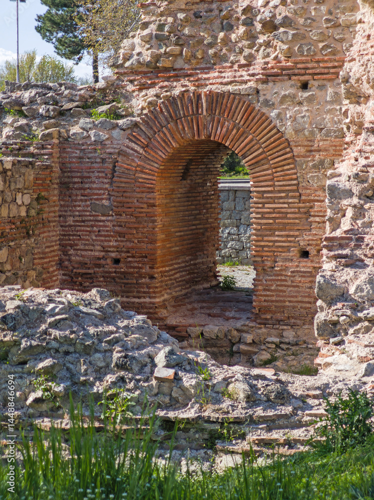 Roman fortifications in town of Hisarya, Bulgaria