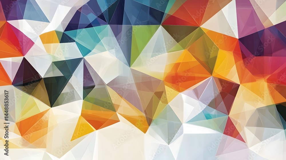 Fototapeta premium Abstract Geometric Low Poly Colorful Background