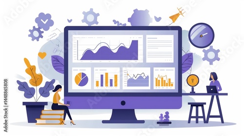 Professionals conducting comprehensive audit of digital marketing assets optimizing SEM strategies and content creation for mobile platforms