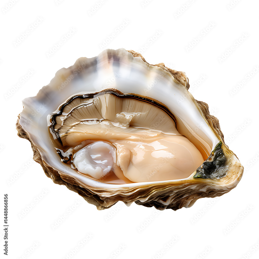 Fresh open oyster isolated on transparent background Fresh open oyster isolated on transparent background