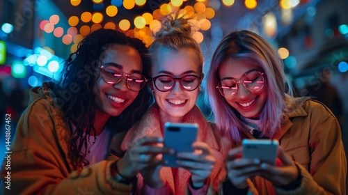 Futuristic digital marketing professionals exploring buyer personas create optimized email content and enhance social media engagement