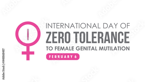 international day of zero tolerance to female genital mutilation vector concept design