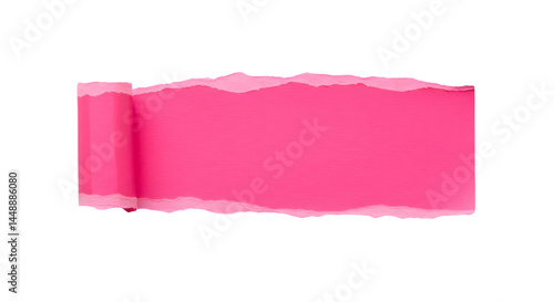 Torn pink paper on black background