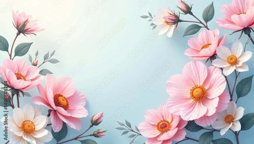 Subtle pastel floral motif, elegant and minimalist aesthetic for phone screens , relaxing, design element Subtle pastel floral motif, elegant and minimalist aesthetic for phone screens , relaxing, design element