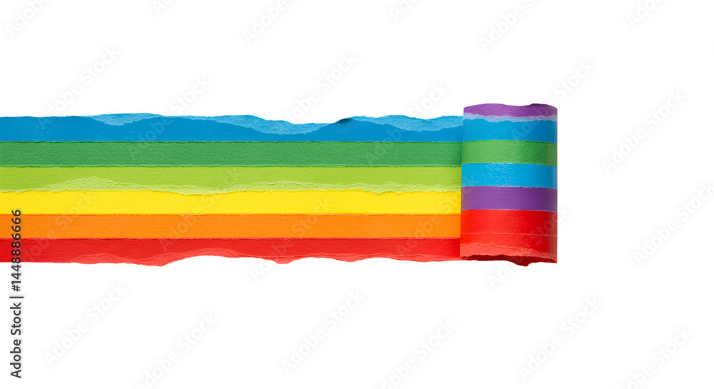 Obraz premium Rainbow colored roll of material