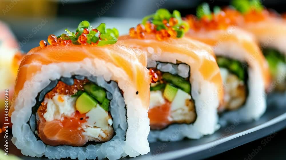A plate of sushi A plate of sushi