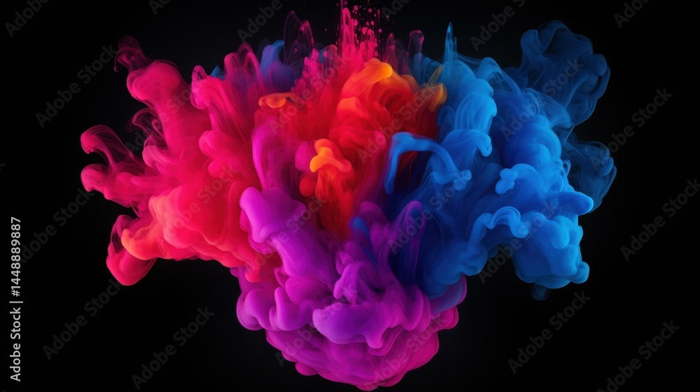 Experience the vibrant burst of CMYK colored holi paint powder, showcasing the lively essence of printing and creativity. Experience the vibrant burst of CMYK colored holi paint powder, showcasing the lively essence of printing and creativity.