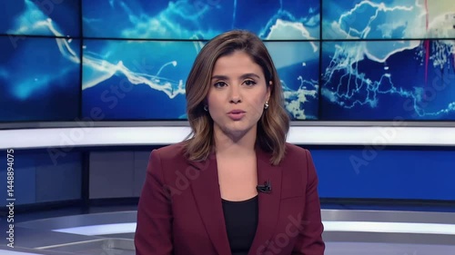 News Anchor on a Studio Set
