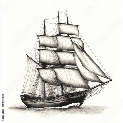 Vintage Ship Illustration
