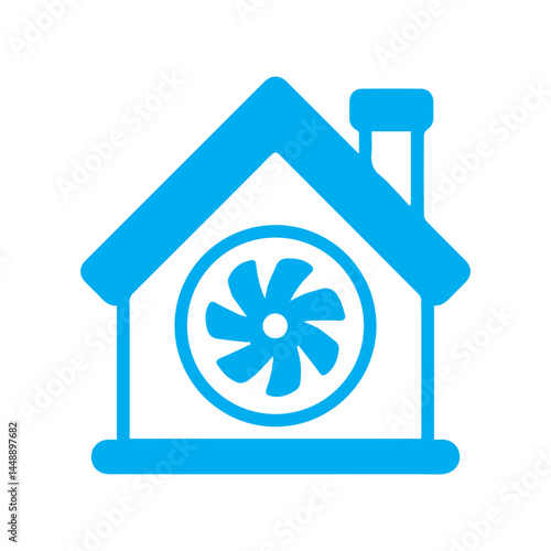 house ventilation colored icon