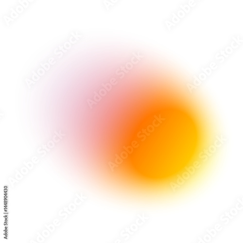 Y2K gradient shapes with blue blur colors. Abstract, fluid color. Flat vector illustration isolated on white.