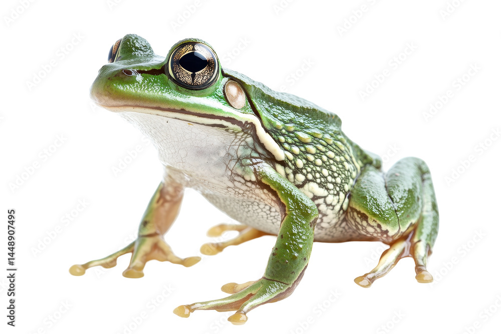 Close-up of a frog showcasing vibrant colors and intricate details on a transparent background, perfect for creative projects and educational materials Close-up of a frog showcasing vibrant colors and intricate details on a transparent background, perfect for creative projects and educational materials