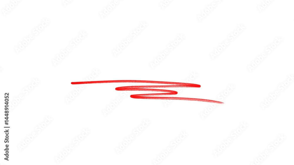 Hand-drawn Red underline highlighter animation, sketching elements on a transparent background. Hand-drawn Red underline highlighter animation, sketching elements on a transparent background.