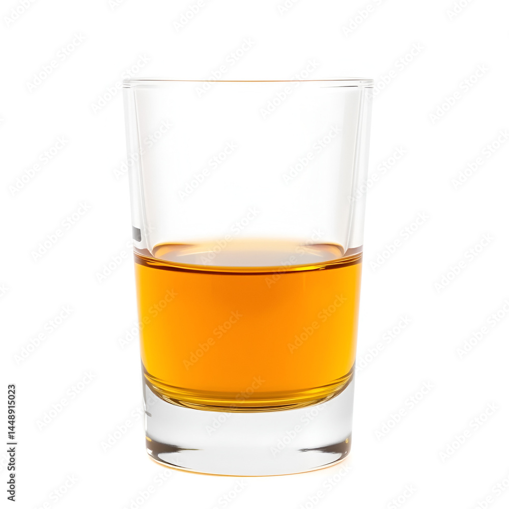 Gold shot of tequila, rum, schnapps, akvavit, pisco, cachaca or other alcoholic distilled beverage. Isolated on white background. Gold shot of tequila, rum, schnapps, akvavit, pisco, cachaca or other alcoholic distilled beverage. Isolated on white background.