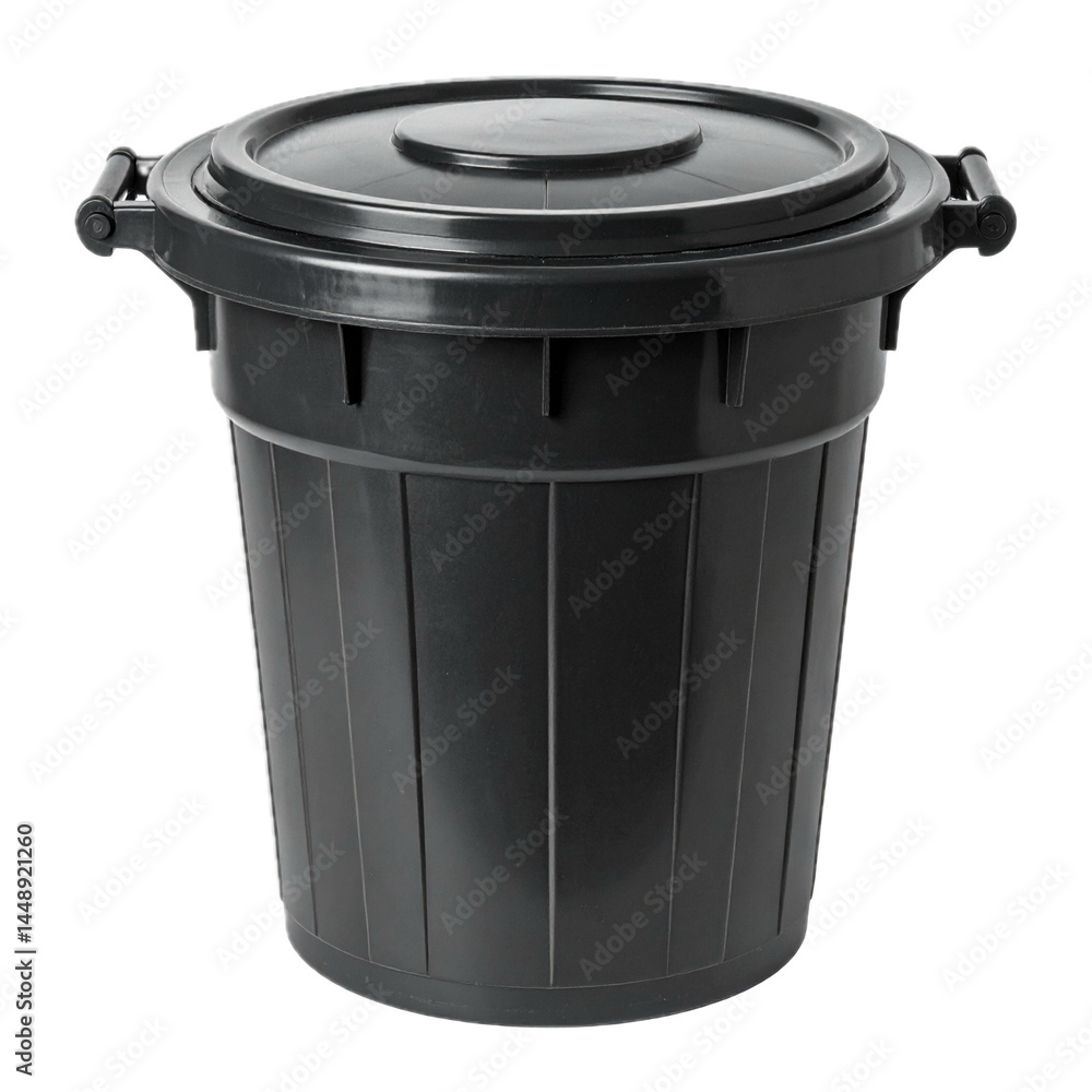 black round trash bin can container isolated on white or transparent png black round trash bin can container isolated on white or transparent png