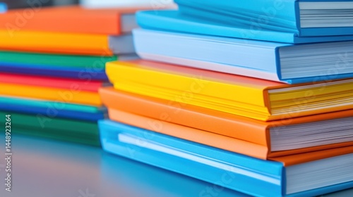 Wallpaper Mural A Stack of Colorful Books, Vibrant Hues and Knowledge Torontodigital.ca