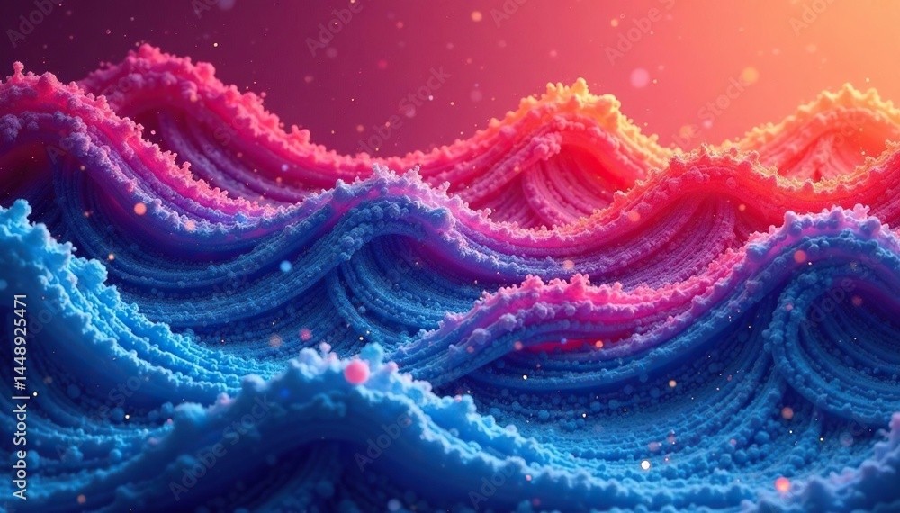 Obraz premium Interlocking wave forms, creating a rhythmic, textured wallpaper design , graphic, texture