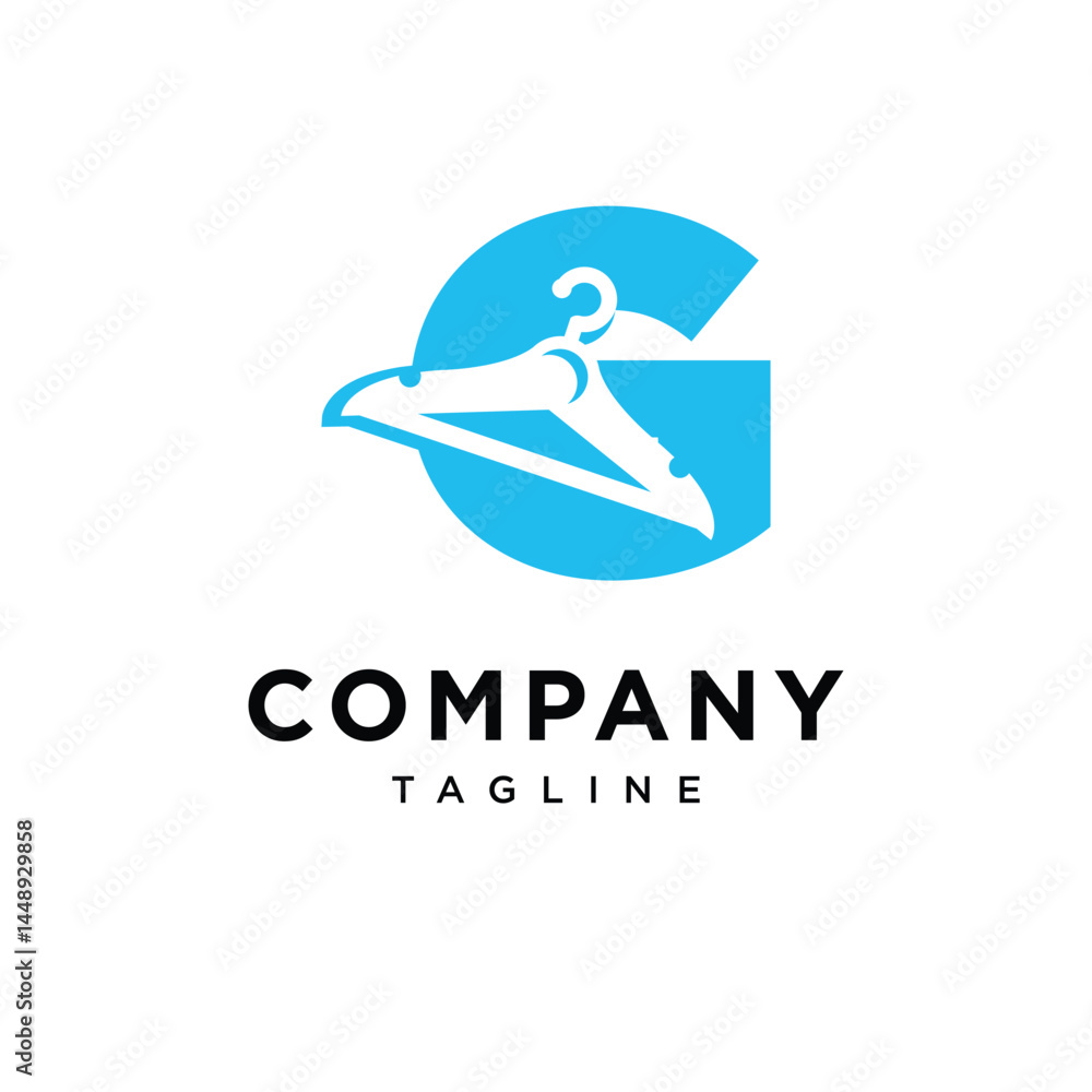 Fototapeta premium Letter G Clothes Hanger Icon Vector Logo