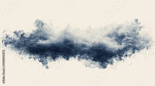 Abstract Blue Smoke Cloud Burst