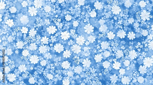 Wallpaper Mural Peaceful chamomile daisy pattern on a tranquil blue canvas flat lay generative ai Torontodigital.ca
