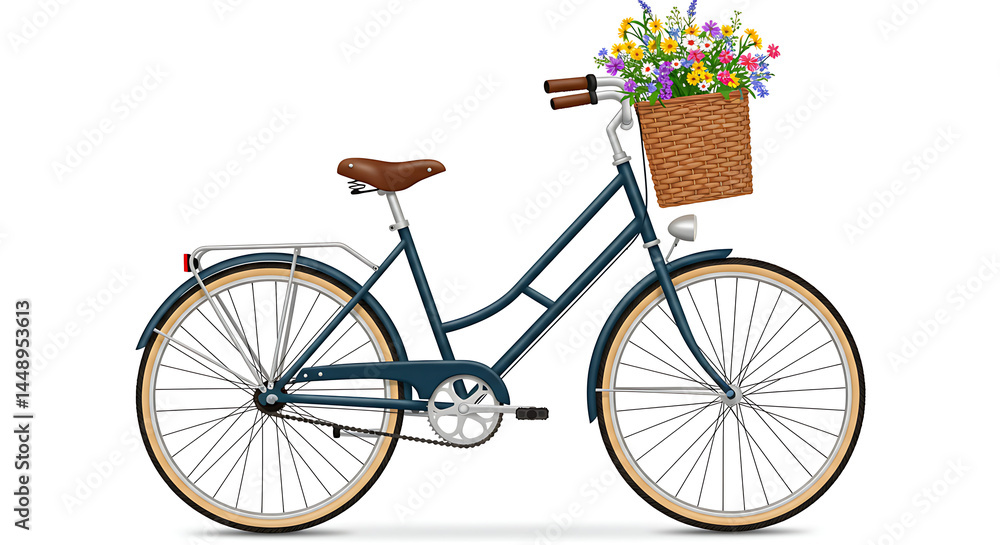 Fototapeta premium bicycle with flowers