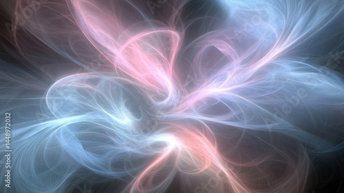 A colorful, swirling pattern of pink, blue, and purple. The colors are bright and vibrant, creating a sense of energy and movement. The image is abstract and open to interpretation