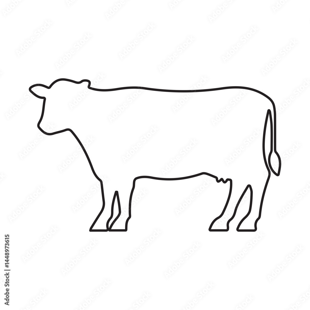 cow line icon cow line icon