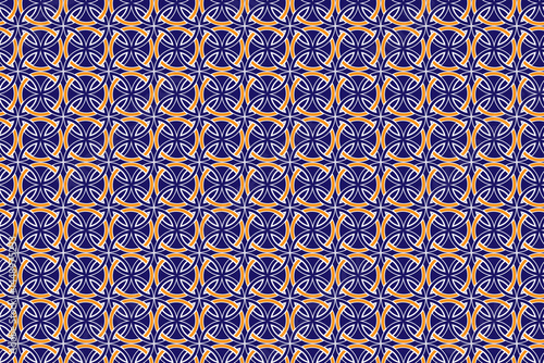 Ancient seamless geometric mosaic tiles in the Alhambra showcase traditional Moorish art patterns.