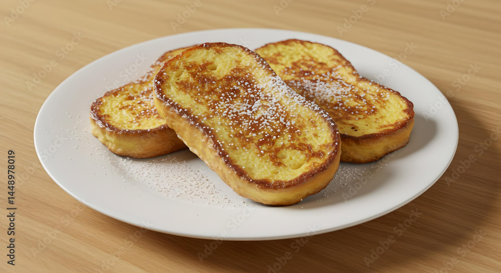 Toasts with Honey on a Plate Toasts with Honey on a Plate