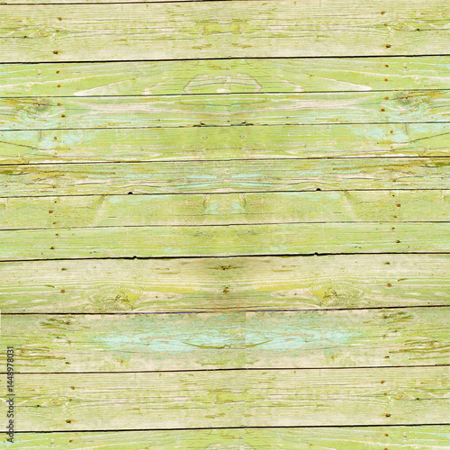 Green wood plank, wooden texture, wood board, abstract background
