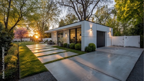 Modern outdoor spaces with a contemporary home