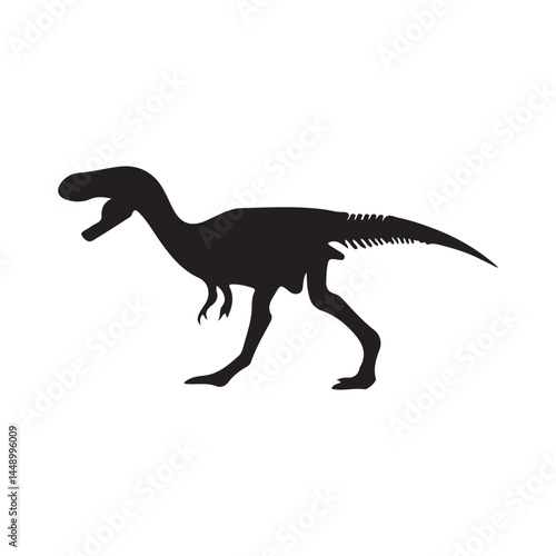 Pachycephalosaurus dinosaur silhouette vector illustration prehistoric animal jurassic period clip art image