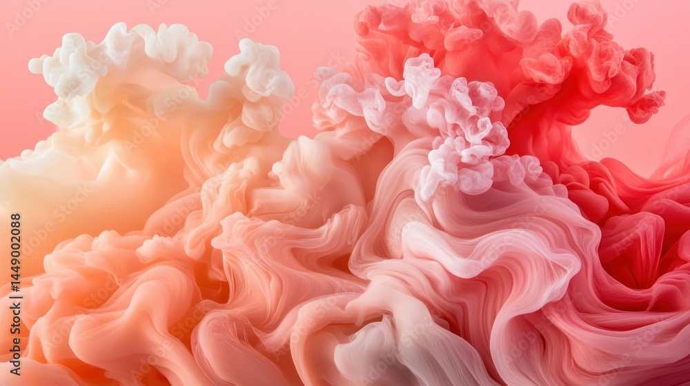 Vibrant pink and white ink swirls create a captivating abstract design. Vibrant pink and white ink swirls create a captivating abstract design.