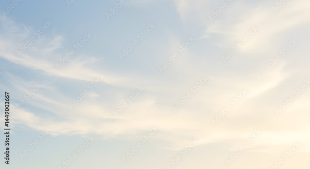Soft Pastel Sky with Light White Clouds - Dreamy Background Texture Soft Pastel Sky with Light White Clouds - Dreamy Background Texture