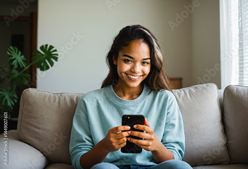 young woman happy relax day...