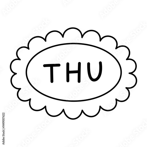 the word thu with flower, thursday